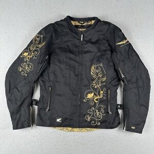 Vintage Y2K Joe Rocket Jacket Women's Medium Black Honda Gold Wing Lined Moto